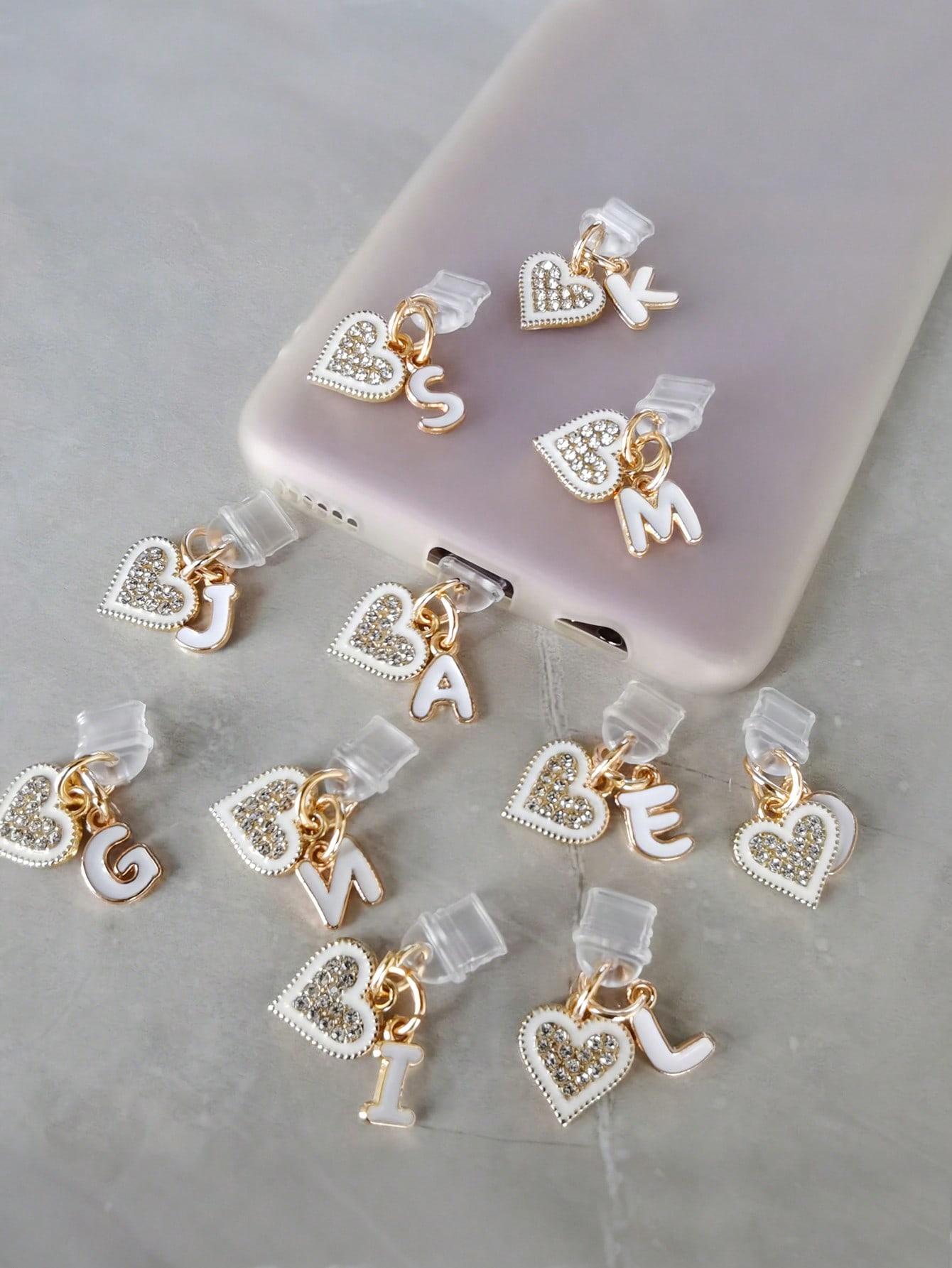 Tech Accessories For A Tablet - Cute Sparkling Rhinestone Heart Letter Type-C