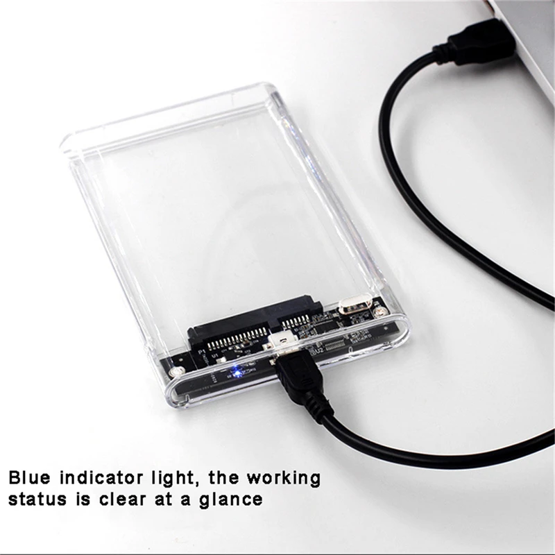 Portable Ssd Enclosure - Transparent HDD Case HDD Enclosure 2.5