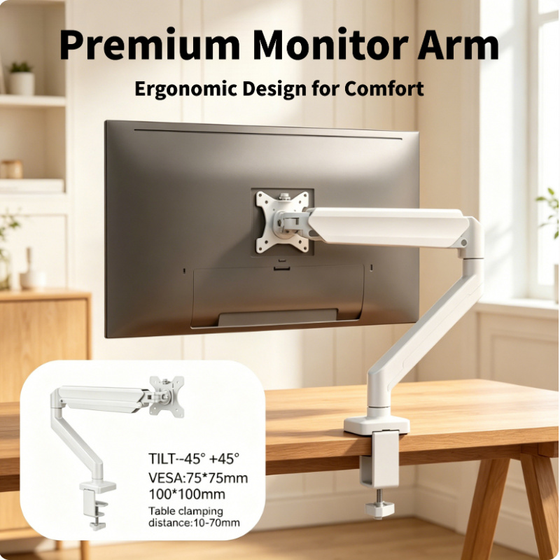 Monitor Arm Single - Universal Adjustable Single Monitor Arm Computer