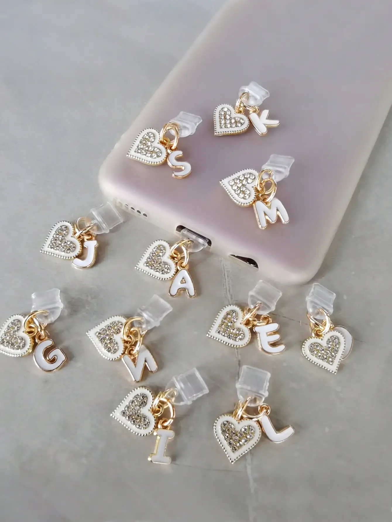 Tech Accessories For A Tablet - Cute Sparkling Rhinestone Heart Letter Type-C
