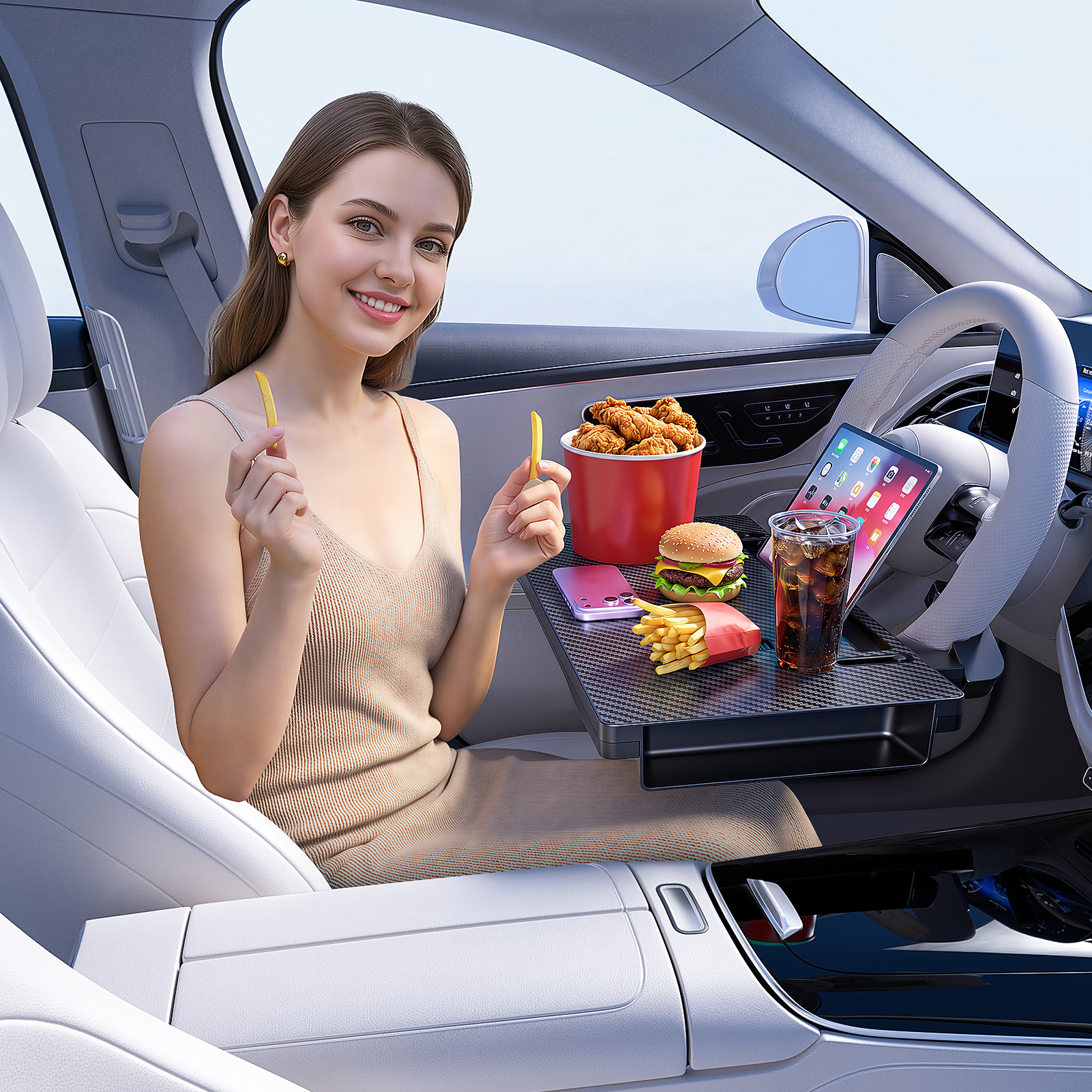 Tech Car Accessories - High-Grade Universal Car Steering Wheel Table