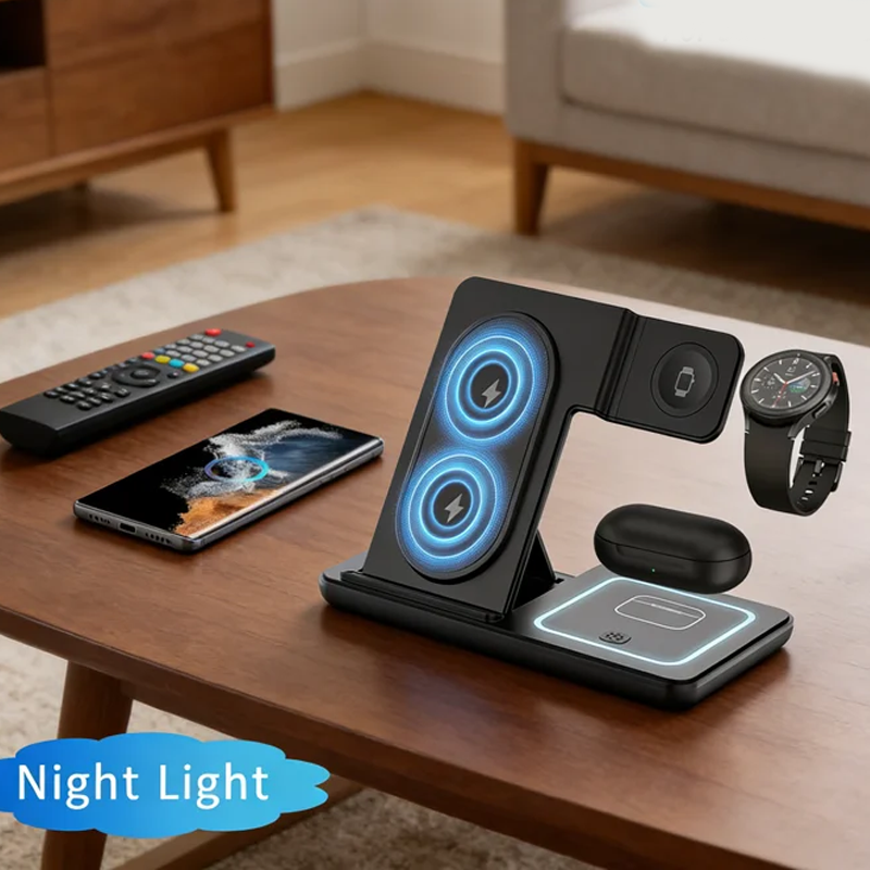 Wireless Charger 3 In 1 - 3 In 1 Foldable Wireless Charger
