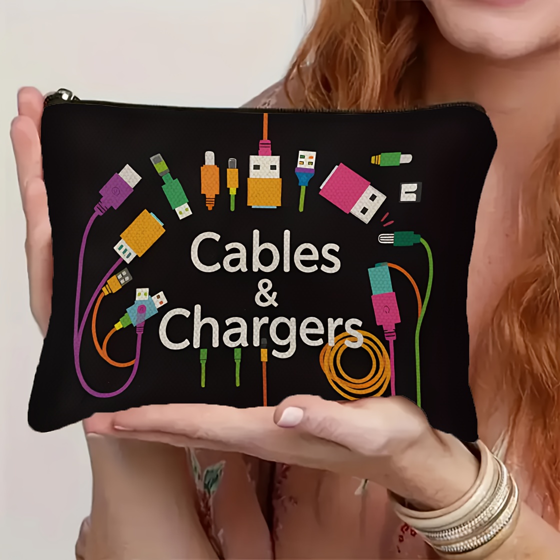 Tech Accessories Icon - Tech Accessories Organizer Pouch – Colorful