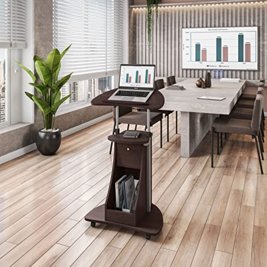 Sit-to-Stand Rolling Adjustabl - Laptop Stand Bamboo recensione e prezzo