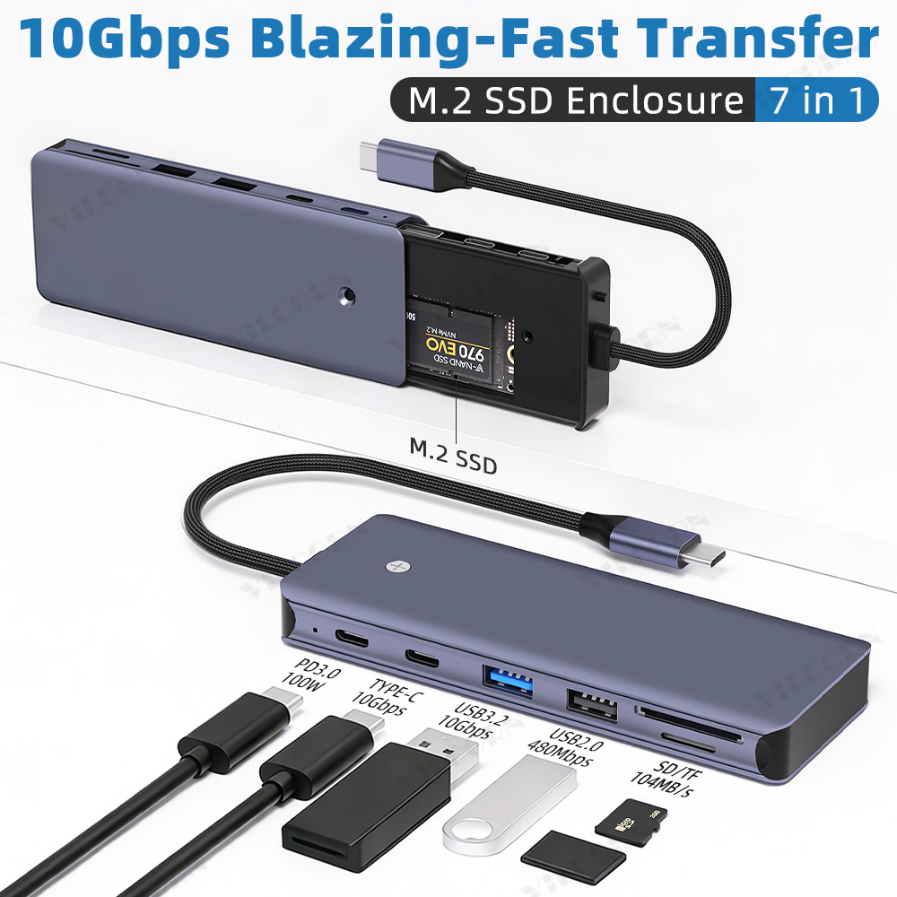 7in1 USB C Hub For MacBook Pro - Portable Ssd Enclosure recensione e prezzo