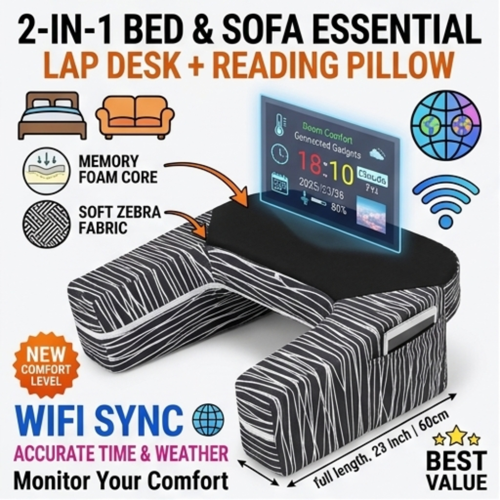 Zebra Print Reading Pillow Mem - Laptop Stand Bamboo recensione e prezzo