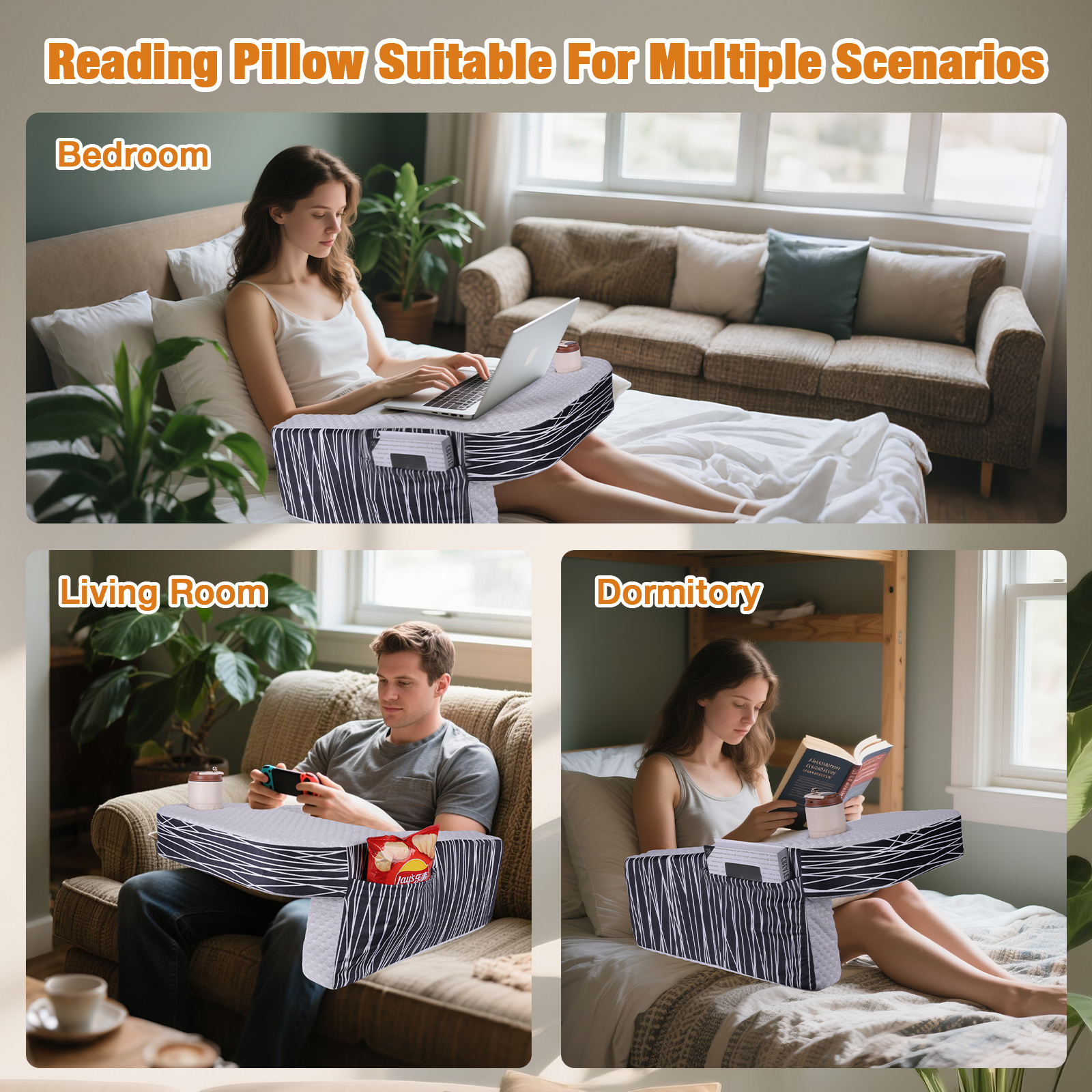 Zebra Print Reading Pillow Mem - Laptop Stand Bamboo recensione e prezzo