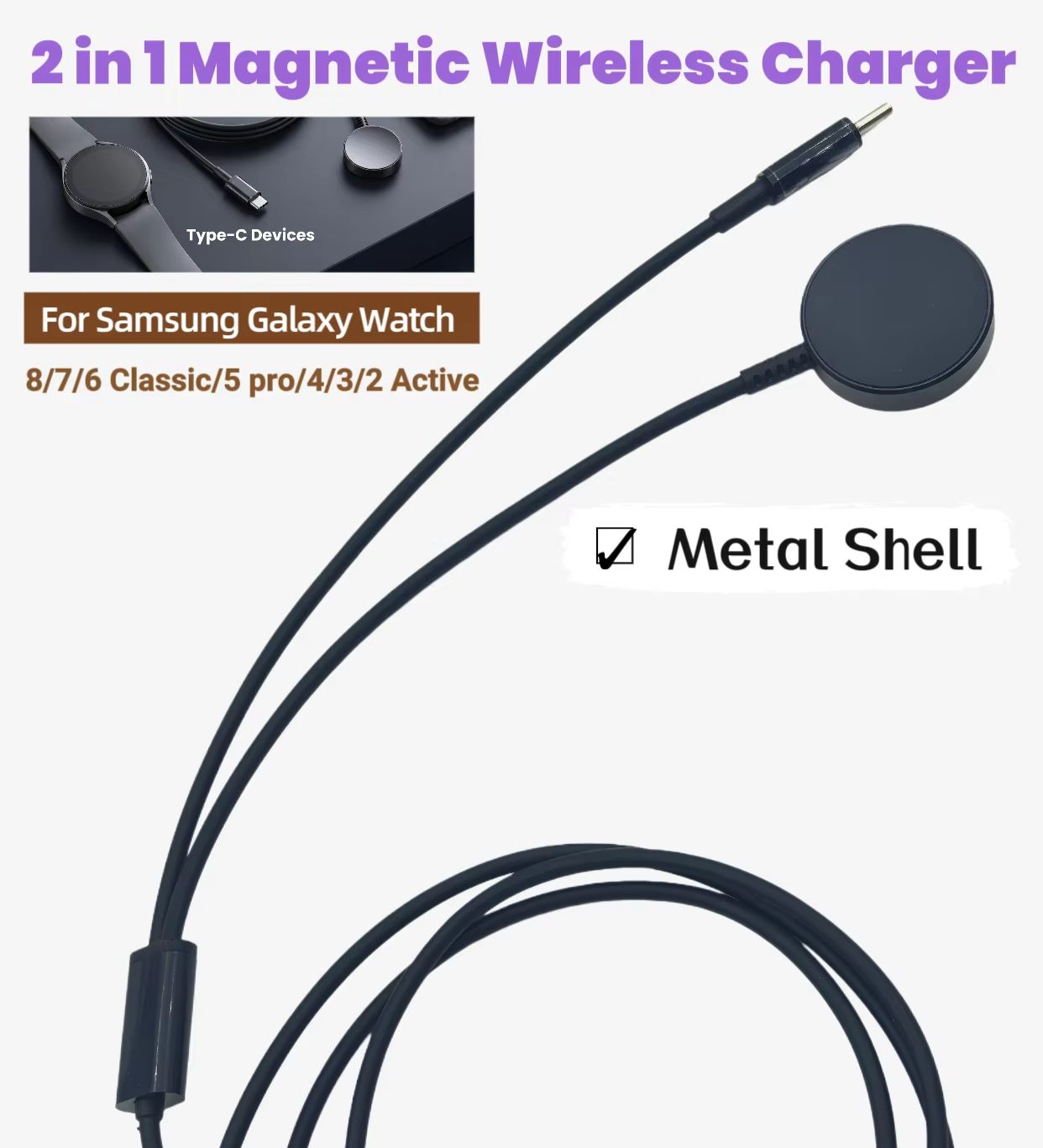 Type-C 2-in-1 Magnetic Wireles - Wireless Charger 3 In 1 recensione e prezzo