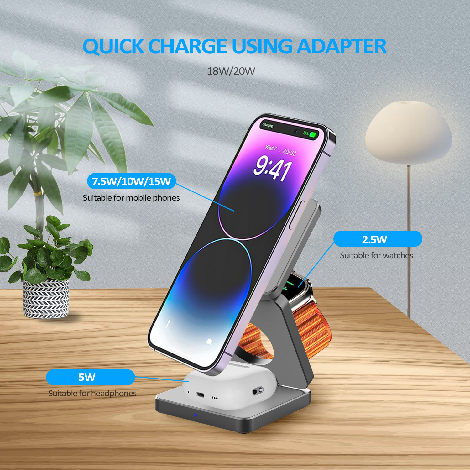 15W 3 in 1 Magnetic Wireless C - Wireless Charger 3 In 1 recensione e prezzo