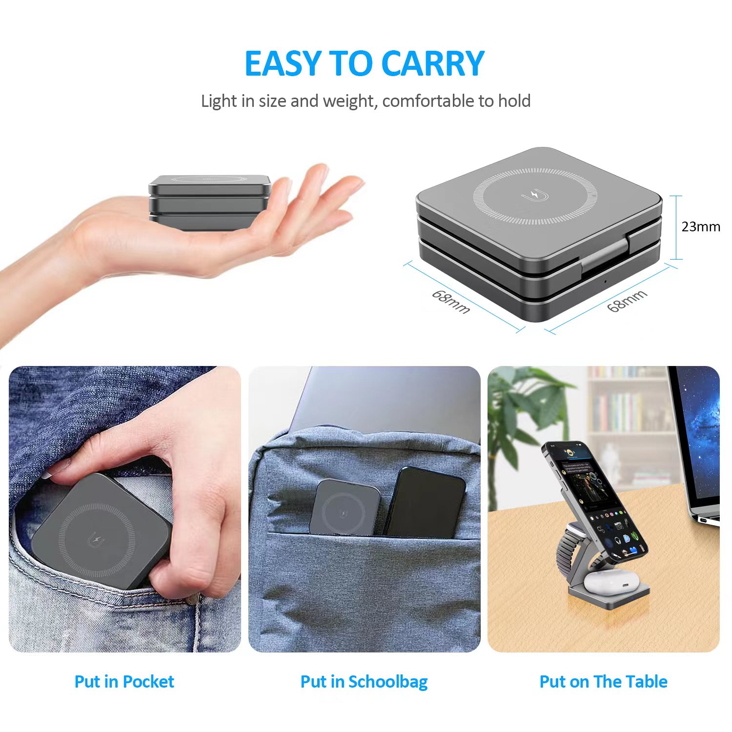 15W 3 in 1 Magnetic Wireless C - Wireless Charger 3 In 1 recensione e prezzo