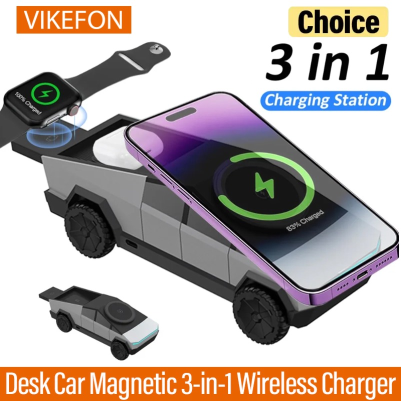 VIKEFON Desk Car Magnetic 3-in - Wireless Charger 3 In 1 recensione e prezzo