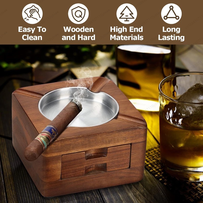 Wooden Cigar Ashtray with Phon - Tech Accessories For A Tablet recensione e prezzo