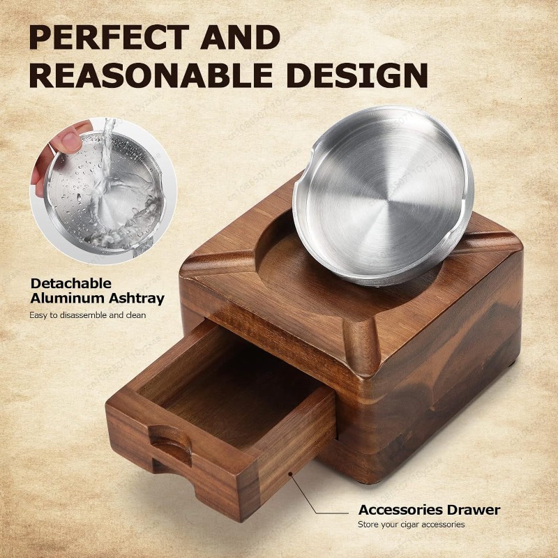 Wooden Cigar Ashtray with Phon - Tech Accessories For A Tablet recensione e prezzo
