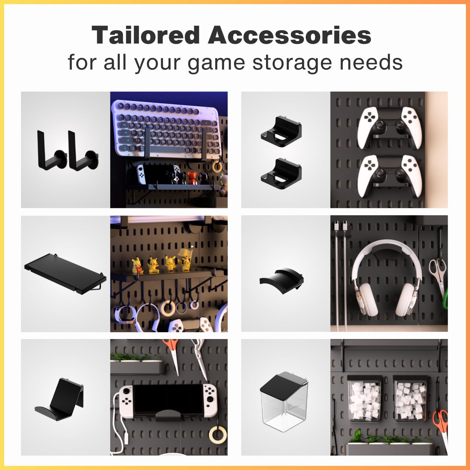 Peg Board Wall Organizer for G - Tech Accessories Images recensione e prezzo