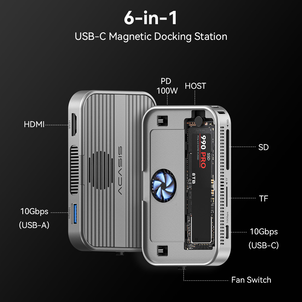 Acasis Magnetic USB C Docking  - Portable Ssd Enclosure recensione e prezzo