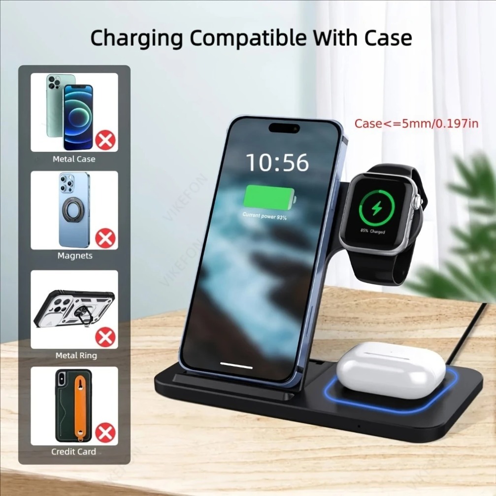 Foldable 3 in 1 Wireless Charg - Wireless Charger 3 In 1 recensione e prezzo