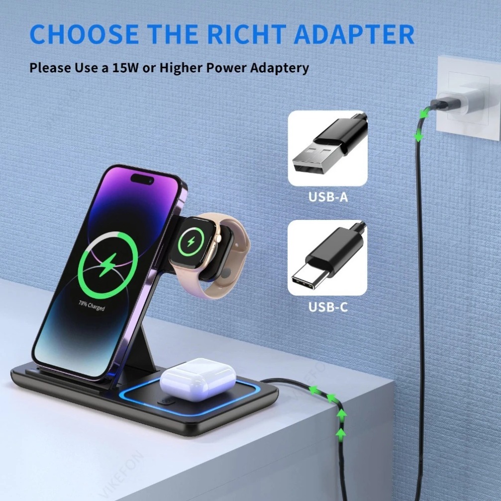 Foldable 3 in 1 Wireless Charg - Wireless Charger 3 In 1 recensione e prezzo