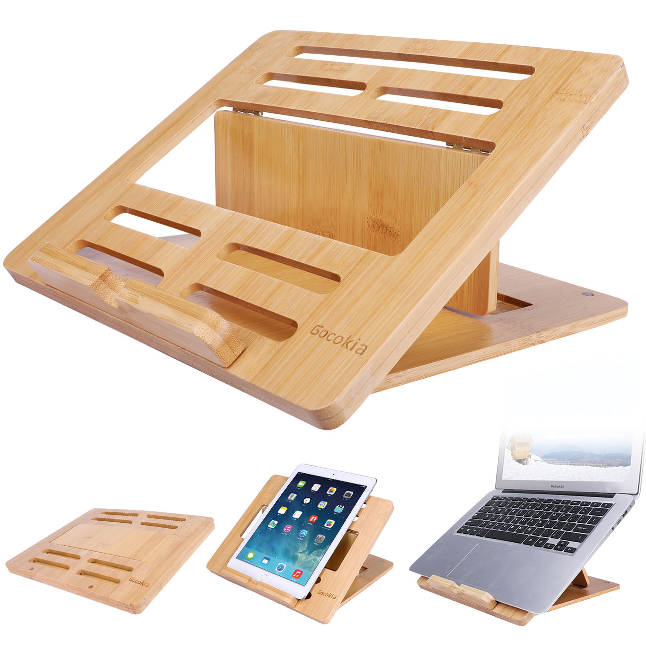 Bamboo Fodable Laptop Notebook - Laptop Stand Bamboo recensione e prezzo