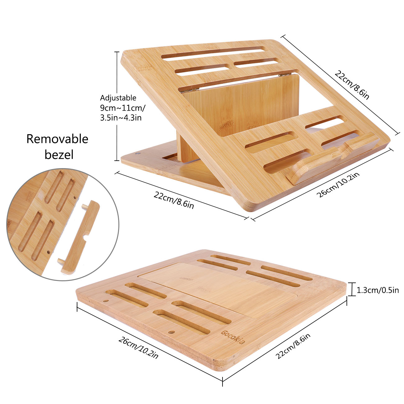 Bamboo Fodable Laptop Notebook - Laptop Stand Bamboo recensione e prezzo