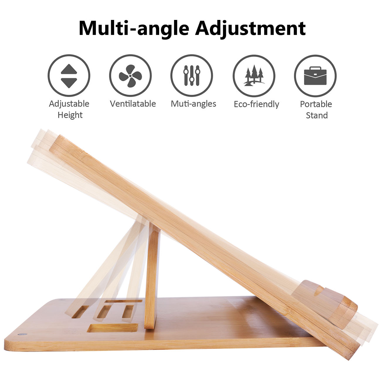 Bamboo Fodable Laptop Notebook - Laptop Stand Bamboo recensione e prezzo
