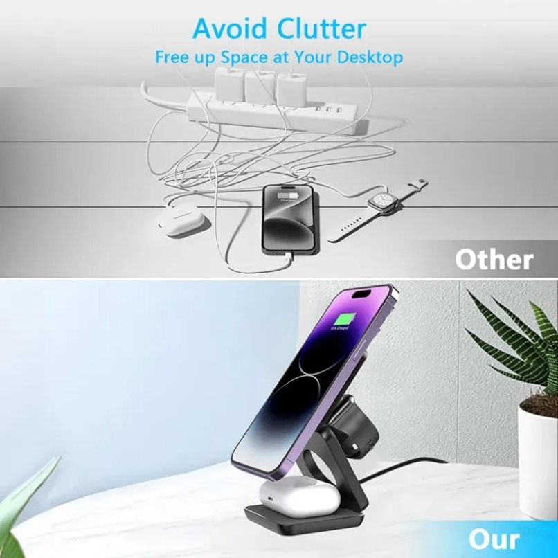 3 in 1 Foldable Magnetic Wirel - Wireless Charger 3 In 1 recensione e prezzo