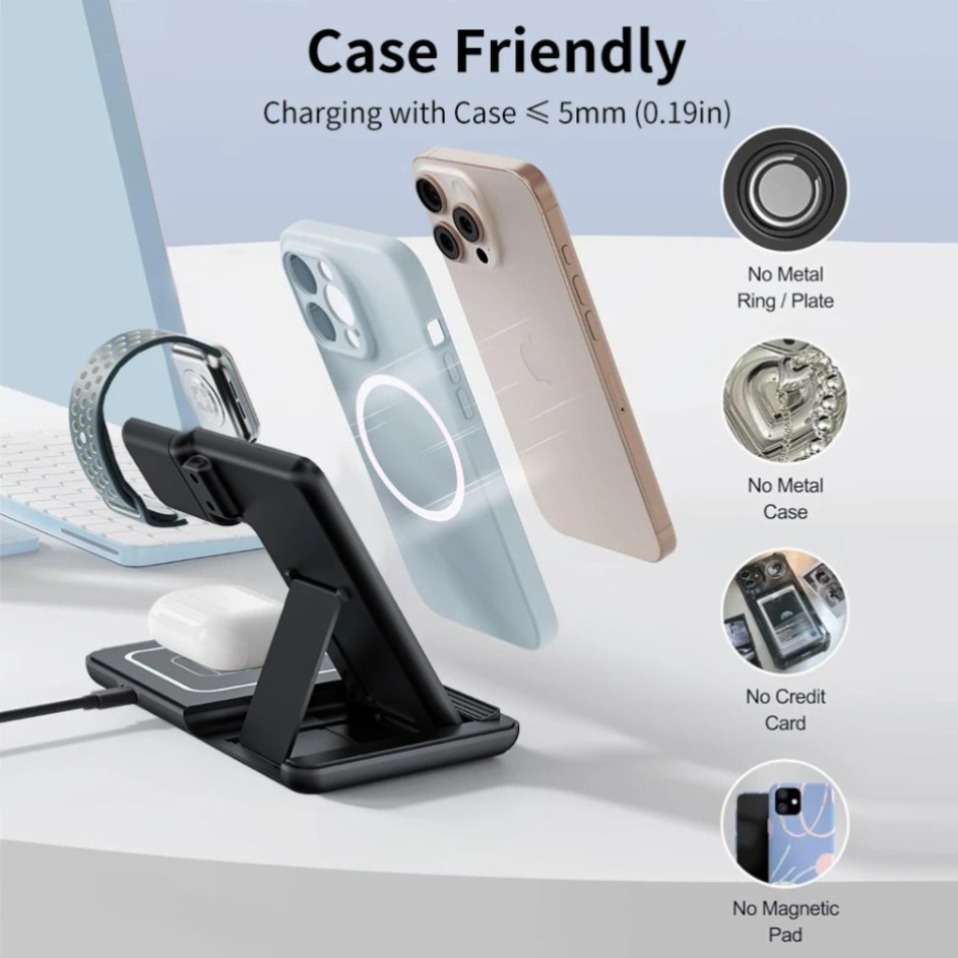 Night LED Light 3 In 1 Wireles - Wireless Charger 3 In 1 recensione e prezzo