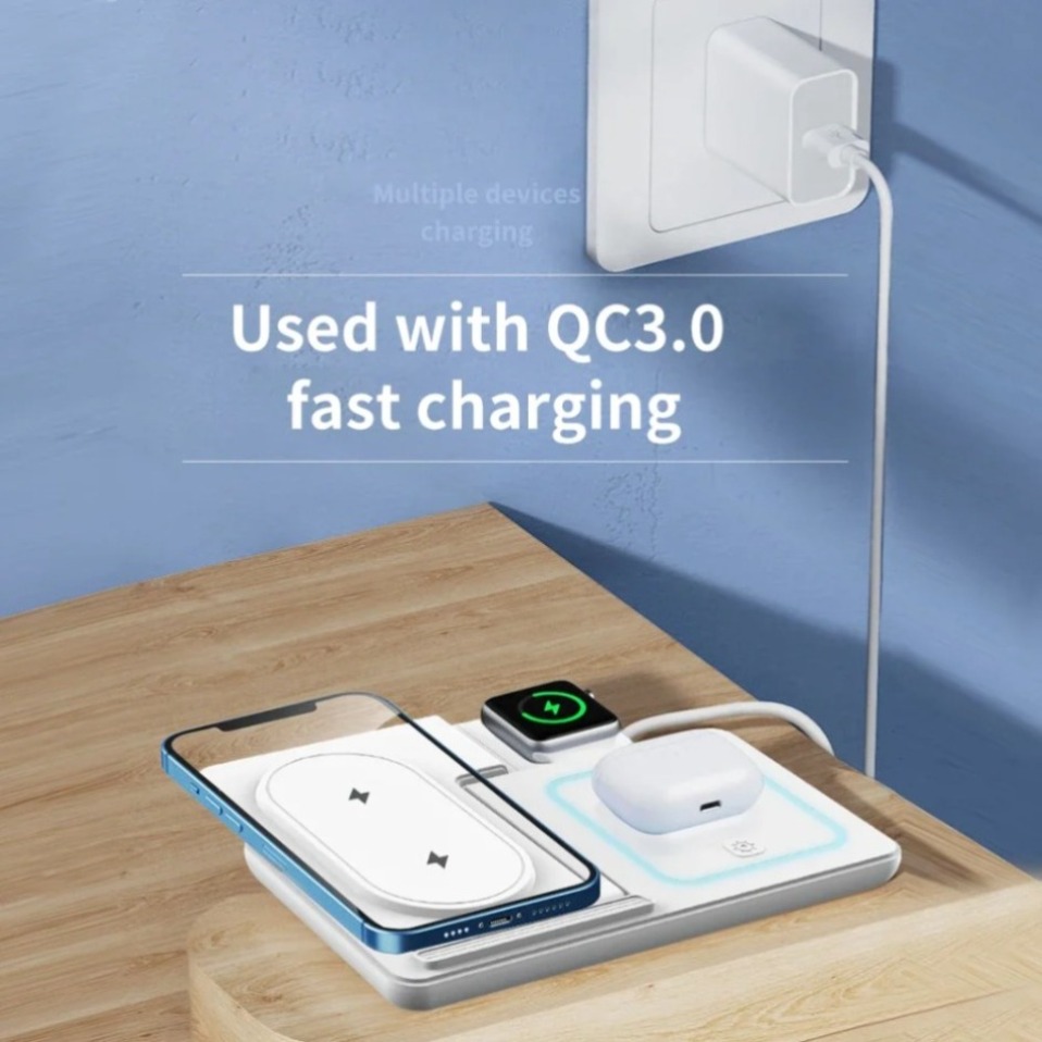 Night LED Light 3 In 1 Wireles - Wireless Charger 3 In 1 recensione e prezzo
